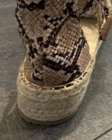 Leopard Look Plateau Sandaal