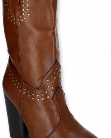 Bruine westernlaarzen met studs
